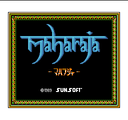 Maharaja title screen for Famicom